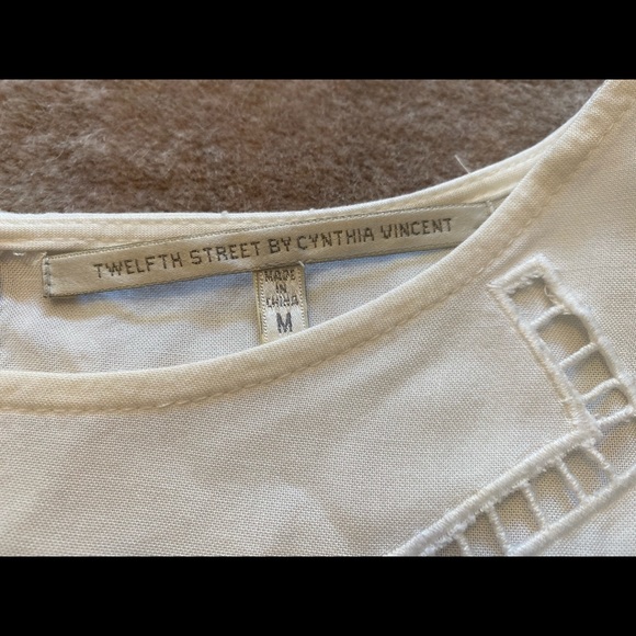 Ivory Cutout Blouse by Twelfth Street by Cynthia Vincent from Anthropologie - Picture 4 of 5